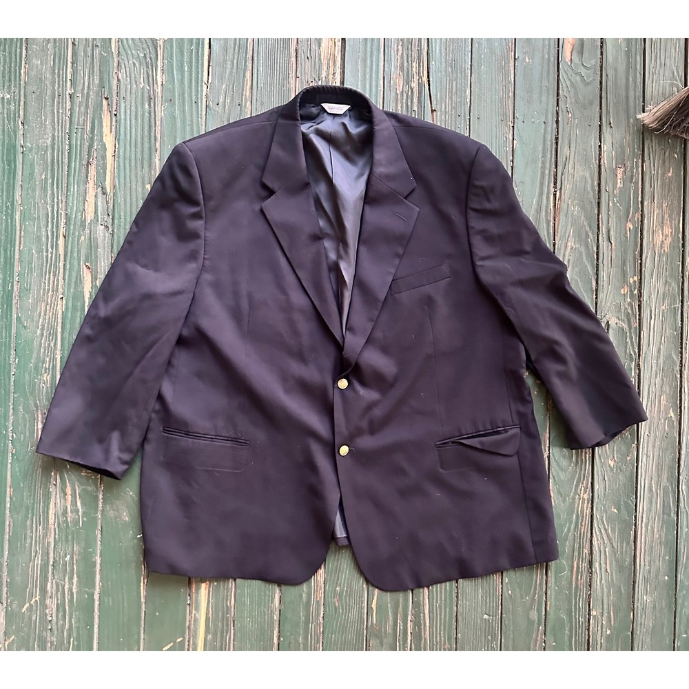 Joseph & Feiss Mens Navy Blue Blazer Gold Crest Buttons Two Button Jacket